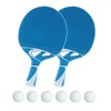 Cornilleau Lot de raquettes de tennis de table « Tacteo 30 », Balles blanches