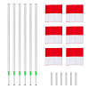 Sport-Thieme Kit de poteaux de délimitation articulés, Fanion rouge et blanc