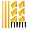 Kit de poteaux de délimitation Sport-Thieme « Allround », Poteau jaune, fanion jaune fluo