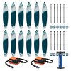 Kit de planches de Stand up Paddle Gladiator « Rental One Size » avec 12 planches, 12’6