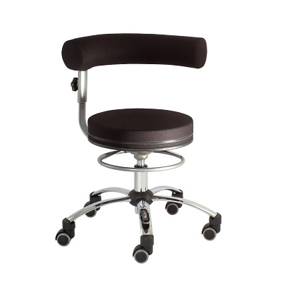 Sanus Gesundheitsstuhl Drehstuhl, Stoffbezug, Schwarz-Schwarz, Höhenverstellbar 46–54 cm
