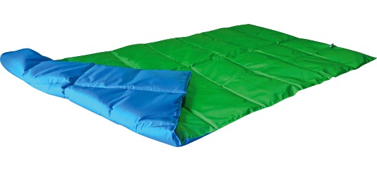 Enste Physioform Reha Schwere Decke/Gewichtsdecke 180x90 cm / Grün-Blau, Aussenhülle Suratec