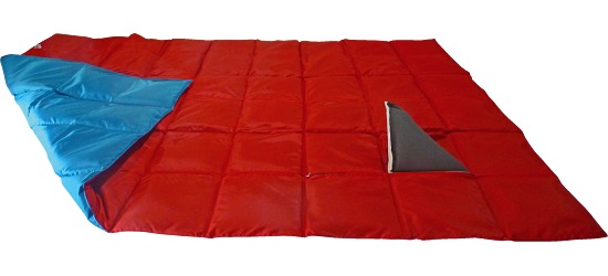 Enste Physioform Reha Schwere Decke/Gewichtsdecke 198x126 cm / Blau-Rot, Aussenhülle Suratec