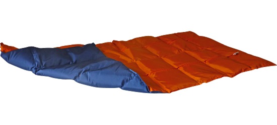 Enste Physioform Reha Schwere Decke/Gewichtsdecke 144x72 cm / Orange-Dunkelblau, Aussenhülle Suratec