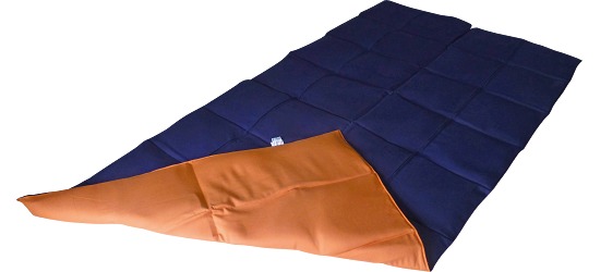 Enste Physioform Reha Schwere Decke/Gewichtsdecke 180x90 cm / Dunkelblau-Terracotta, Aussenhülle Baumwolle