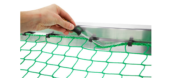 Minibut d'entraînement Sport-Thieme® entièrement soudé 1,20x0,80 m, profondeur 0,70 m, Filet inclus, vert (mailles 10 cm)