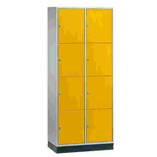 Armoire à casiers « S 4000 Intro » (4 casiers superposés) 195x82x49 cm/ 8 compartiments, Jaune soleil (RDS 080 80 60)
