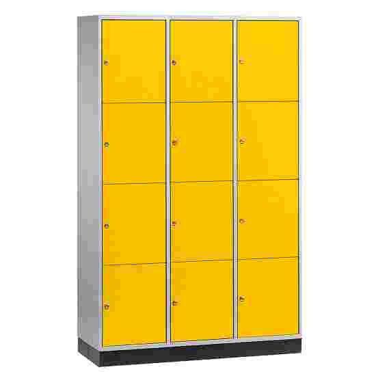 Armoire à casiers « S 4000 Intro » (4 casiers superposés) 195x122x49 cm/ 12 compartiments, Jaune soleil (RDS 080 80 60)