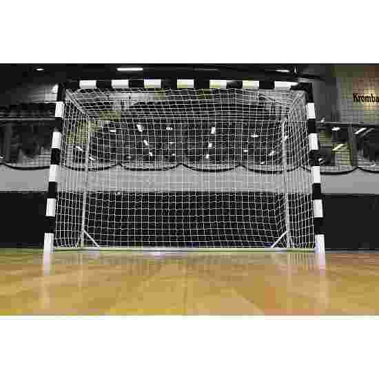 But de handball avec cadre encollé Avec supports de filet rabattables, Noir-blanc