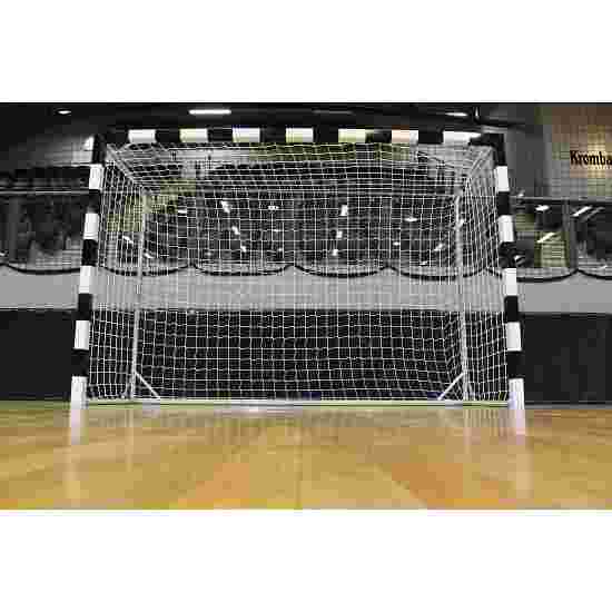 But de handball avec cadre encollé Avec supports de filet rabattables, Noir-blanc