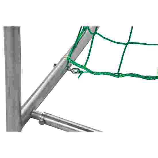 But de handball en salle Sport-Thieme 3x2 m, avec fourreaux Angles d'assemblage vissés, Noir-argent