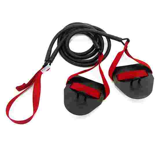 Corde de traction StrechCordz avec paddle de main Rouge, résistance 5,4-14,1 kg