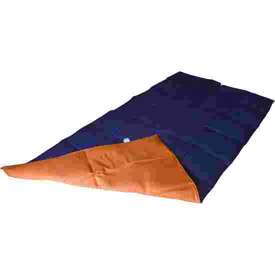 Couverture lourde/lestée Enste 180x90 cm / Bleu foncé-terre cuite, Enveloppe extérieure coton