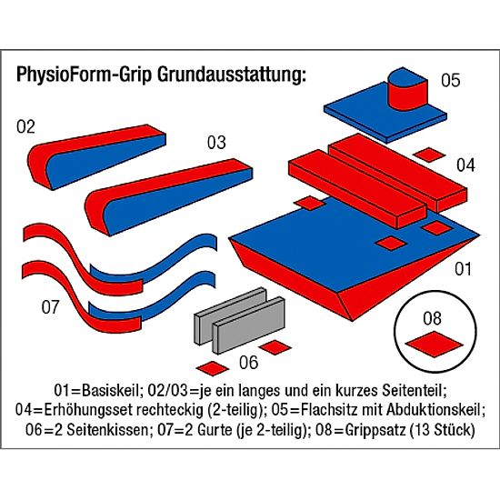 Enste Physioform Reha Lagerungssystem "PhysioForm-Grip" 74x58 cm (Grösse I)