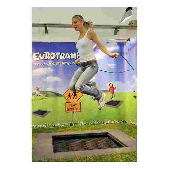 Eurotramp Bodentrampolin Kids Tramp &quot;Playground Mini&quot; Sprungtuch eckig, Mit Fallschutzplatten, Ohne Zusatzbeschichtung