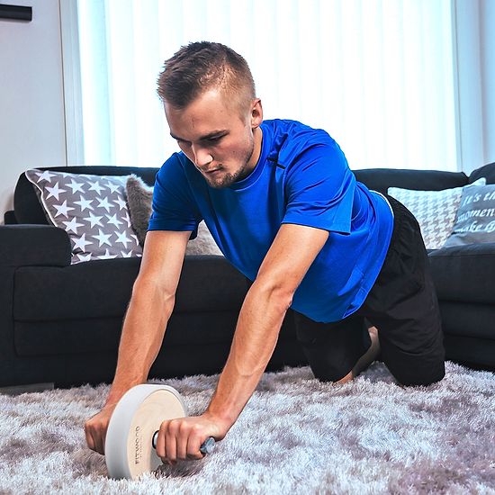 Fitwood™ Ab Wheel "Kjerag" Holz natur/Silber