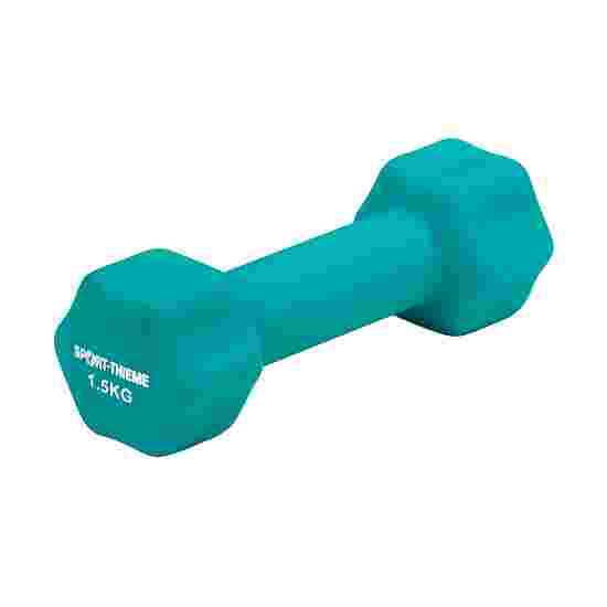Haltère court Sport-Thieme « Néoprène » 1,5 kg, Turquoise