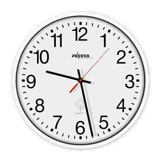 Horloge murale radiopilotée Peweta en plastique Cadran avec chiffres arabes, Blanc