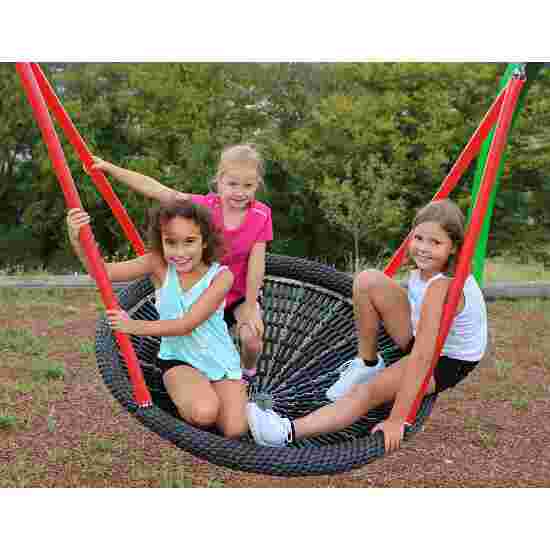 Huck Seiltechnik Balançoire nid d’oiseau Hauteur de suspension 200 cm, Noir
