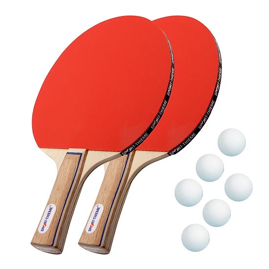 Kit de raquettes de tennis de table Sport-Thieme® « Paris » Balles blanches