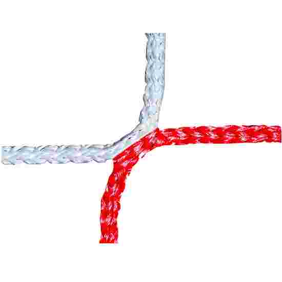 Knotenloses Herrenfussballtornetz 750x250 cm Rot-Weiss