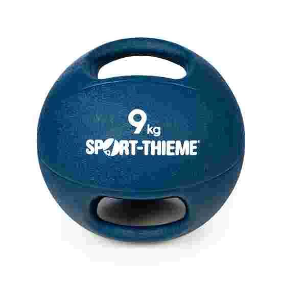Medecine ball Sport-Thieme « Dual Grip » 9 kg, bleu foncé