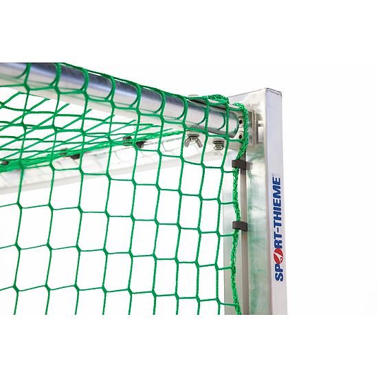 Mini but Sport-Thieme®, avec supports de filet rabattables 1,20x0,80 m, profondeur 0,70 m, Filet inclus, vert (mailles 10 cm)