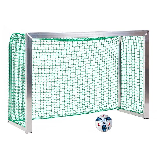 Mini but Sport-Thieme®, avec supports de filet rabattables 1,80x1,20 m, profondeur 0,70 m, Filet inclus, vert (mailles 4,5 cm)