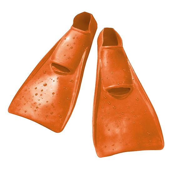 Palmes pied de canard Taille22-24, orange