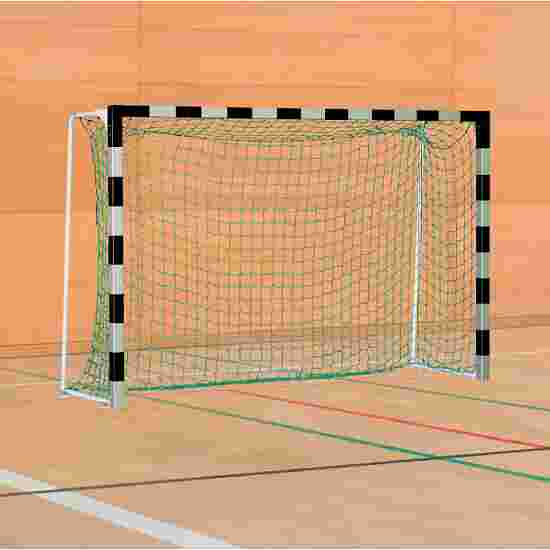 Sport-Thieme Handballtor mit anklappbaren Netzbügeln Standard, Tortiefe 1,25 m, Schwarz-Silber