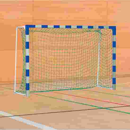 Sport-Thieme Handballtor mit anklappbaren Netzbügeln Standard, Tortiefe 1,25 m, Blau-Silber