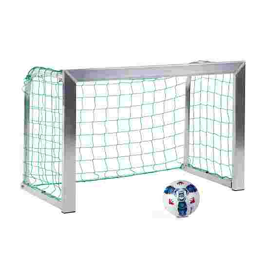 Sport-Thieme Mini-Fussballtor mit anklappbaren Netzbügeln 1,20x0,80 m, Tortiefe 0,70 m, Inkl. Netz, grün (MW 10 cm)