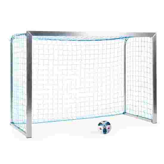 Sport-Thieme Mini-Fussballtor mit anklappbaren Netzbügeln 2,40x1,60 m, Tortiefe 1,00 m, Inkl. Netz, blau (MW 4,5 cm)