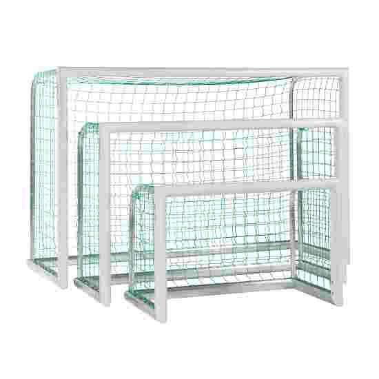 Sport-Thieme Mini-Fussballtor &quot;Professional Kompakt&quot;, Weiss-Pulverbeschichtet 1,20x0,80 m, Inkl. Netz, grün (MW 10 cm)