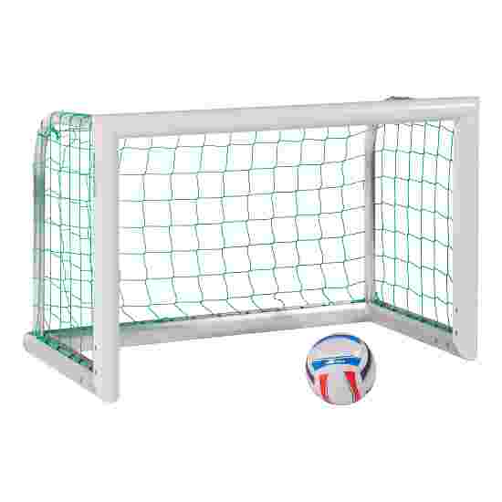 Sport-Thieme Mini-Fussballtor &quot;Professional Kompakt&quot;, Weiss-Pulverbeschichtet 1,20x0,80 m, Inkl. Netz, grün (MW 10 cm)
