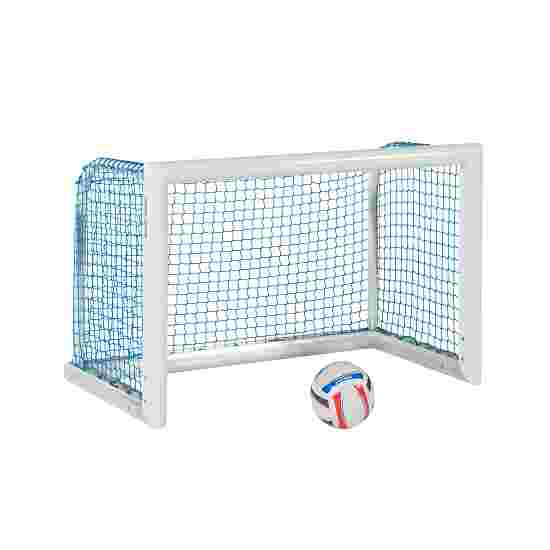 Sport-Thieme Mini-Fussballtor &quot;Professional Kompakt&quot;, Weiss-Pulverbeschichtet 1,20x0,80 m, Inkl. Netz, blau (MW 4,5 cm)