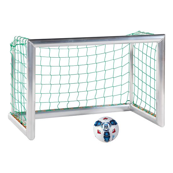 Sport-Thieme Minibut d'entraînement en alu « Professional » Filet inclus, vert (mailles 10 cm), 1,20x0,80 m, profondeur 0,70 m