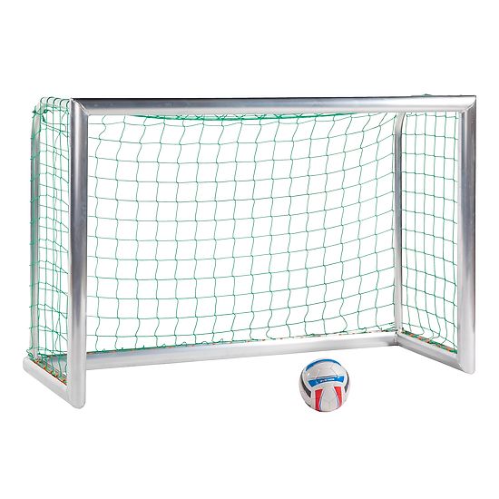 Sport-Thieme Minibut d'entraînement en alu « Professional » Filet inclus, vert (mailles 10 cm), 1,80x1,20 m, profondeur 0,70 m