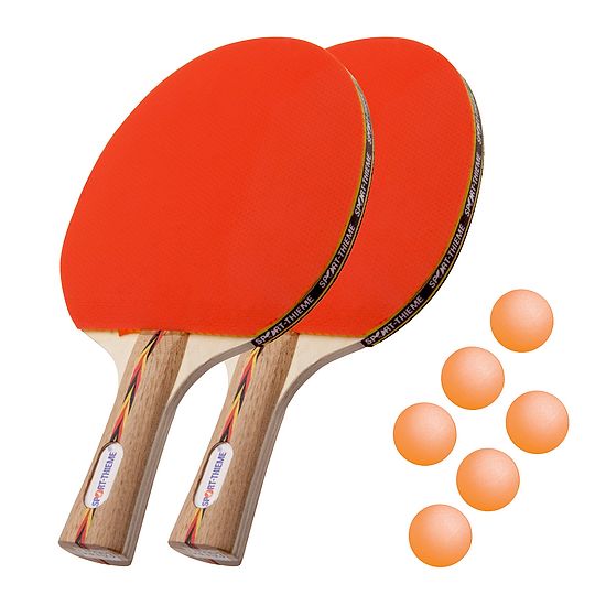 Sport-Thieme® Tischtennisschläger-Set "Berlin" Bälle Orange