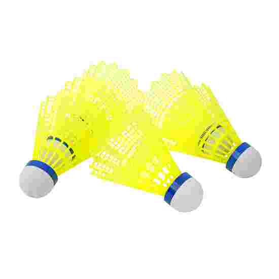 Sport-Thieme Volants de badminton « FlashTwo » Bleu, Moyen, Jaune fluo