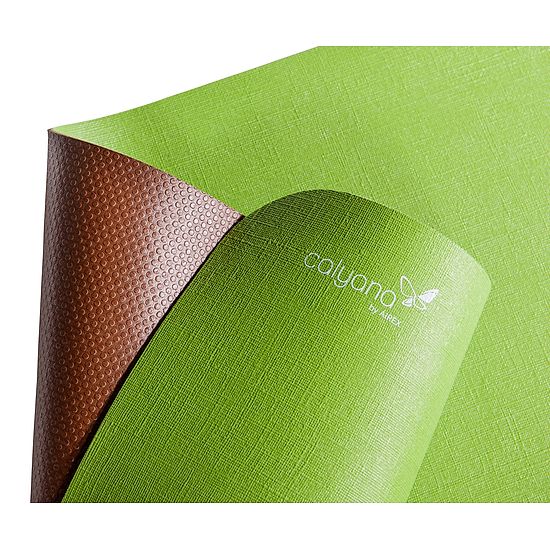 Tapis de yoga Calyana® « Prime » Vert citron/noisette