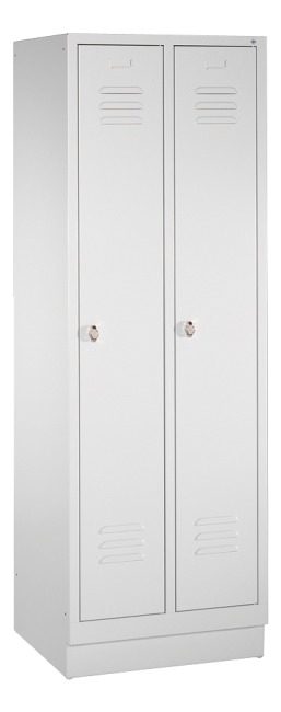 Garderobenschrank "S 2000 Classic" mit 100 mm hohem Sockel 1800x610x500 mm /2 Abteile