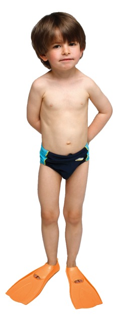 Schwimmflossen Entenschuhe Grösse 22–24, Orange