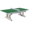 Sport-Thieme Table de tennis de table en béton polymère « Premium » Pieds courts, autostable, Vert