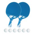 Cornilleau Lot de raquettes de tennis de table « Tacteo 30 » Balles blanches