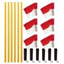 Kit de poteaux de délimitation Sport-Thieme « Allround » Poteau jaune, fanion rouge-blanc
