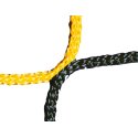 Knotenloses Herrenfussballtornetz 750x250 cm Schwarz-Gelb