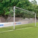 Sport-Thieme Alu-Fussballtore, 7,32x2,44 m, eckverschweisst, in Bodenhülsen stehend Netzhalter