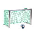 Sport-Thieme Mini-Fussballtor mit anklappbaren Netzbügeln 1,20x0,80 m, Tortiefe 0,70 m, Inkl. Netz, grün (MW 4,5 cm)