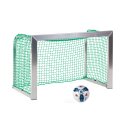 Mini but Sport-Thieme®, avec supports de filet rabattables 1,20x0,80 m, profondeur 0,70 m, Filet inclus, vert (mailles 4,5 cm)